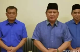 Ahmad Lutfhi, Prabowo Subianto, Taj Yasin. (Foto: TrenAsia)