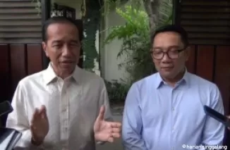 Jokowi bersama Ridwan Kamil. (Foto: METRO TV)