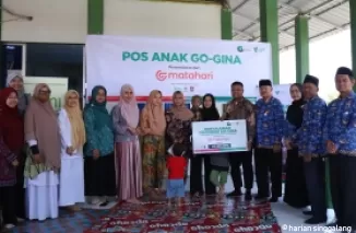 Launching program Go-Gina yang digagas Dompet Dhuafa Singgalang bersama PT. Matahari Departement Store, Tbk sebagai upaya pencegahan stunting dan edukasi bagi ibu hamil.(ist)