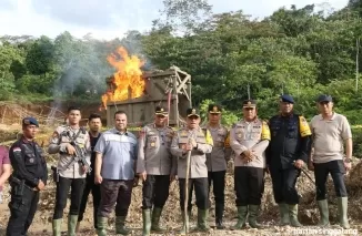 Usai Tragedi Polisi Tembak Polisi, Polda Sumbar Razia Tambang Ilegal di Solok Selatan