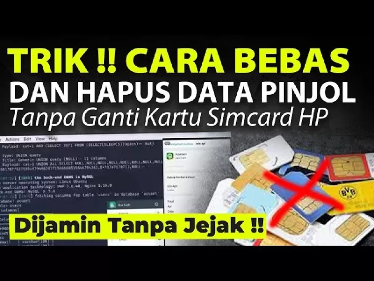 Trik menghapus data pinjol.