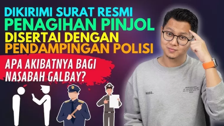 Pinjol kirim surat penagihan dengan pendampingan polisi.