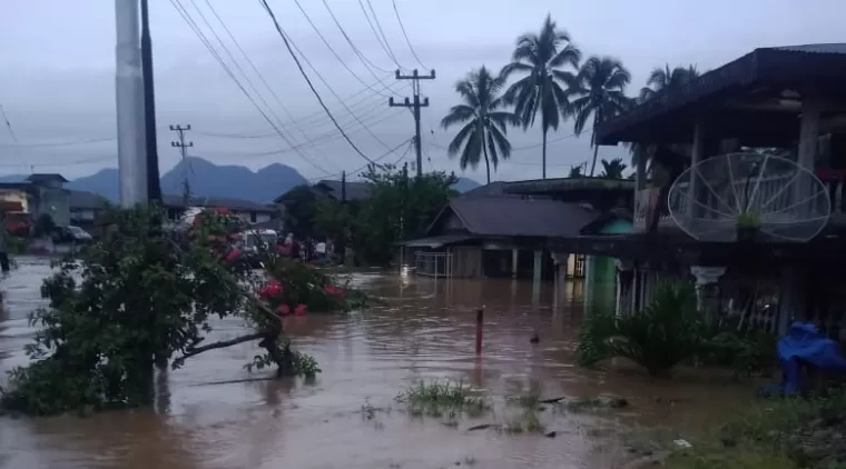 Ratusan Rumah di Aia Gadang Barat Pasbar Kebanjiran