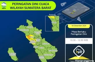 Cuaca Ekstrem Mengintai, BMKG Ingatkan Potensi Banjir dan Longsor di Sumbar