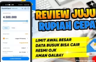 Perbandingan bunga pinjol RupiahCepat dan FinPlus. (Foto: YouTube Muhamad Ardin)