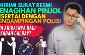 Pinjol kirim surat penagihan dengan pendampingan polisi.