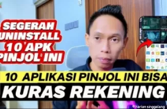 Aplikasi pinjol berbahaya bisa retas rekening.