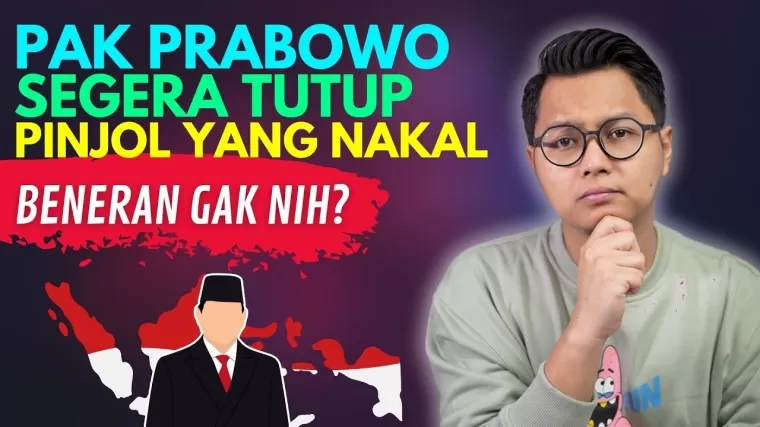 Prabowo Subianto akan tutup pinjol ilegal. (Foto: YouTube Fintech.ID)