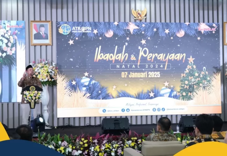 Perayaan natal dan tahun baru di Kementerian ATR/BPN. (Ist)