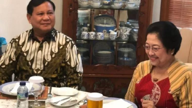 Prabowo bersama Megawati. (Foto: CNBC Indonesia)