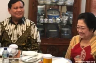 Prabowo bersama Megawati. (Foto: CNBC Indonesia)