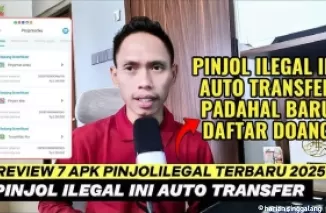 Aplikasi pinjol ilegal auto transfer.