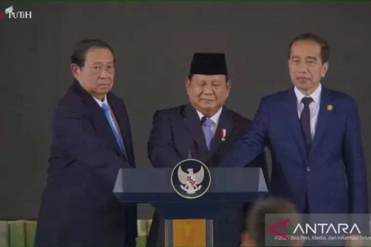 Prabowo, Jokowi dan SBY Tekan Tombol bersama Luncurkan Danantara