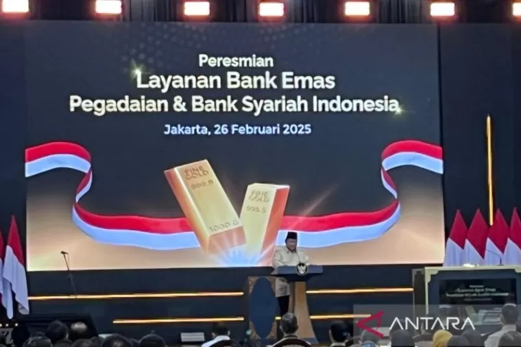 Presiden Prabowo Resmikan Bank Emas Pertama di Indonesia