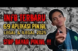 Aplikasi pinjol legal dan pindar ilegal.