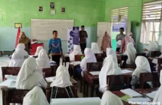 MTsN 4 Pesisir Selatan menggelar Sosialisasi Smart Madrasah Library.  (ist)