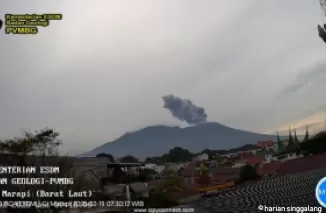 Pagi Ini, Gunung Marapi Meletus