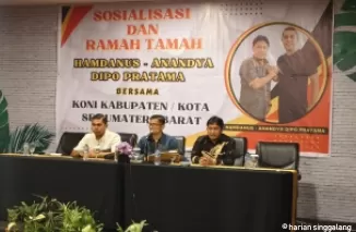 Silaturahmi dengan Pengurus se-Sumbar, Duet Anandya Dipo Pratama dan Hamdanus Gaet Dukungan untuk KONI Sumbar