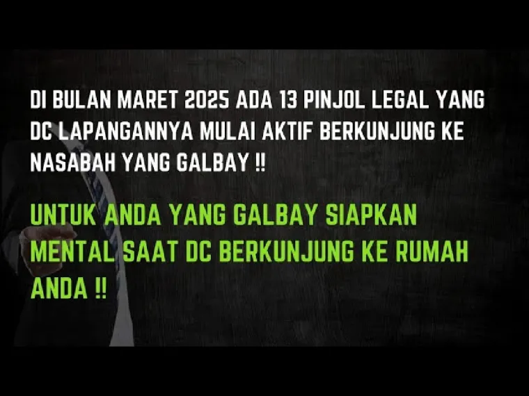 Aplikasi pinjol legal miliki DC lapangan.