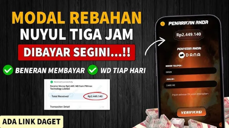 Aplikasi penghasil uang EarnBay.