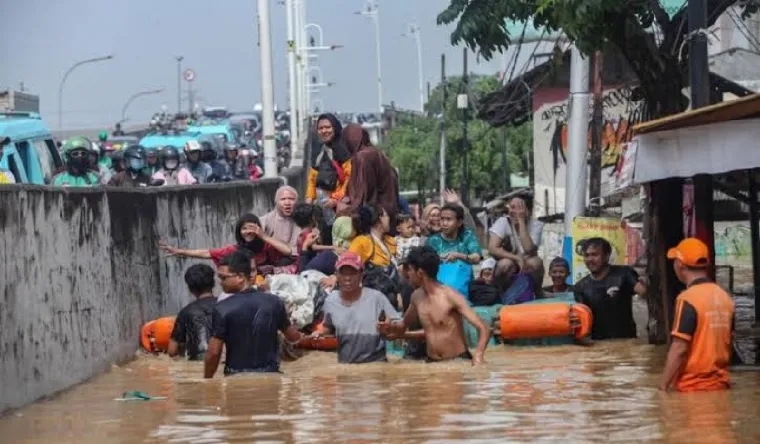 Banjir di Jakarta. (Foto: Garuda TV)