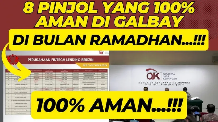 Delapan pinjol 100% aman galbay di bulan Ramadan.