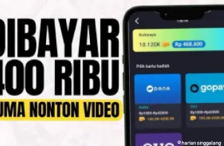 Aplikasi penghasil uang cuma nonton video.